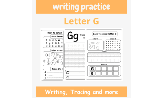 letter g handwriting practice - tracing letter g worksheets for Pre-k