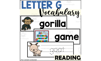 Letter G Vocabulary and Tracing Cards