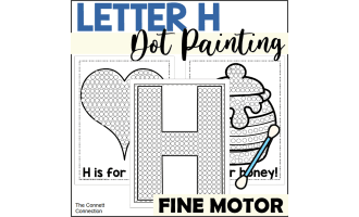 Letter H Dot Painting