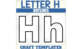 Letter H Outlines – Alphabet Craft Mats