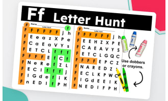 Letter Hunt Letter F Activities