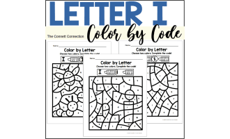 Letter I Alphabet Color by Code