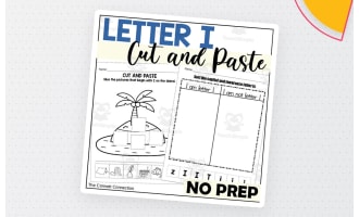 Letter I Cut and Paste Worksheets