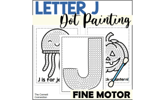 Letter J Dot Painting