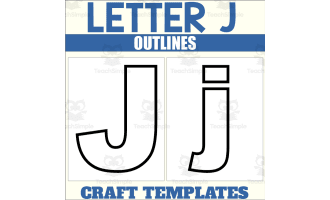 Letter J Outlines for Alphabet Crafts