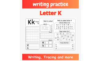 letter k handwriting worksheet - letter k writing practice worksheet