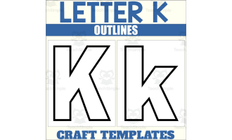 Letter K Outlines for Alphabet Crafts