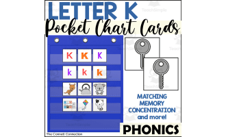 Letter K Pocket Chart Cards