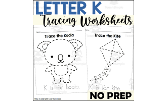 Letter K Tracing Worksheets