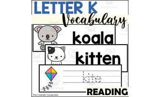 Letter K Vocabulary and Tracing Cards