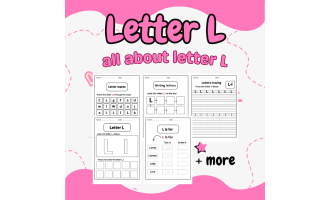 letter L activities for kindergarten - writing letter l worksheets