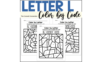 Letter L Alphabet Color by Code