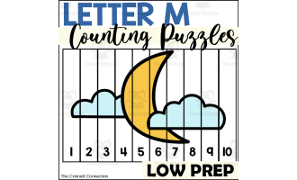 Letter M Counting to 10 Puzzles