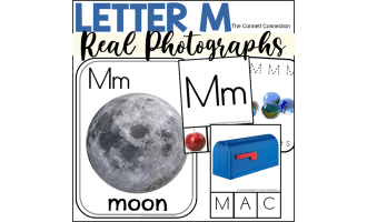 Letter M Phonics and Writing Centers with Real Photographs
