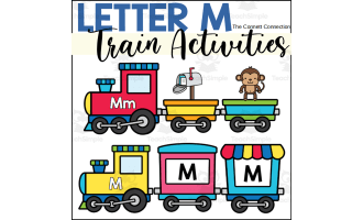 Letter M Trains Worksheets and Centers