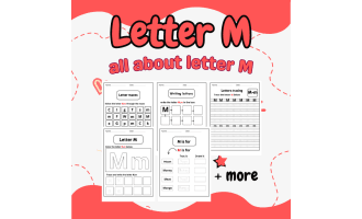 letter m worksheets for kindergarten - writing letter m worksheets