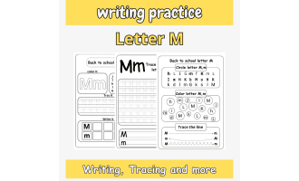 letter m worksheets for preschool - writing letter m kindergarten