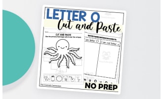 Letter O Cut and Paste Worksheets