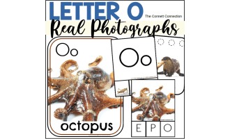 Letter O Phonics and Writing Centers with Real Photographs