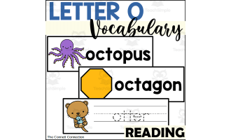 Letter O Vocabulary and Tracing Cards