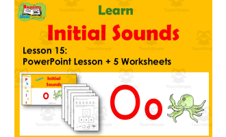 Letter O Worksheets + PowerPoint Lesson: Beginning Sounds Lesson 15