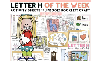 Letter of the Week Letter H Printables Phonics Activities Pack