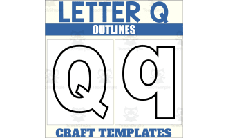 Letter Q Outlines for Alphabet Crafts