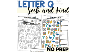 Letter Q Seek and Find Worksheets