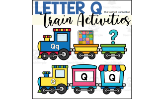 Letter Q Train Worksheets and Centers