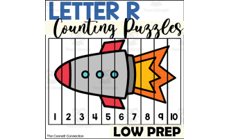 Letter R Counting to 10 Puzzles