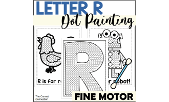 Letter R Dot Painting