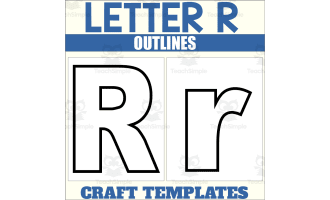 Letter R Outlines for Alphabet Crafts