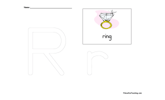Letter R Tracing Worksheet