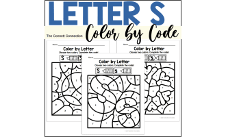 Letter S Alphabet Color by Code