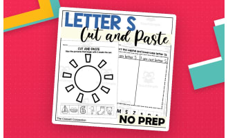 Letter S Cut and Paste Worksheets