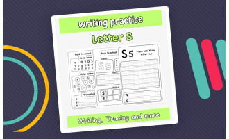 letter s handwriting practice - tracing letter s printable