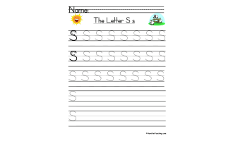 Letter S Handwriting: Trace and Write