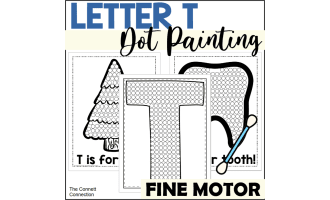 Letter T Dot Painting