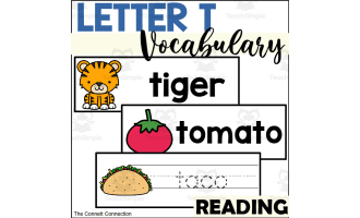 Letter T Vocabulary and Tracing Cards