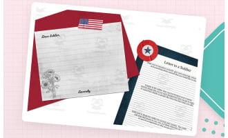 Letter to a Soldier Writing Activity, Memorial Day Classroom Decor , Veterans Day Resource, Independence Day Printable, Remembrance Day, Instant Download