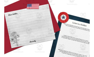 Letter to a Soldier Writing Activity, Memorial Day Classroom Decor , Veterans Day Resource, Independence Day Printable, Remembrance Day, Instant Download