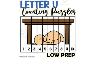 Letter U Counting to 10 Puzzles