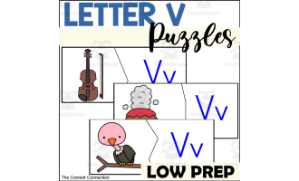 Letter V Beginning Sounds Puzzles