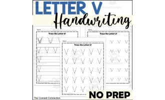 Letter V Handwriting Worksheets