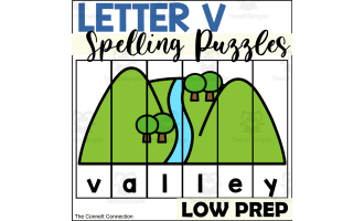Letter V Spelling Puzzles