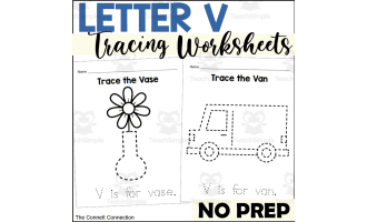 Letter V Tracing Worksheets