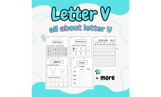 letter v worksheets for preschool - handwriting practice letter