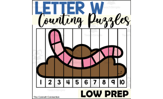 Letter W Counting to 10 Puzzles