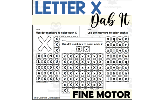 Letter X Dab It Worksheets