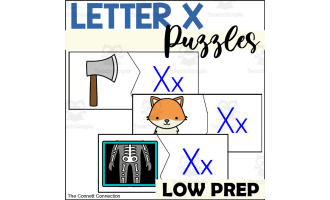 Letter X Letter Sounds Puzzles
